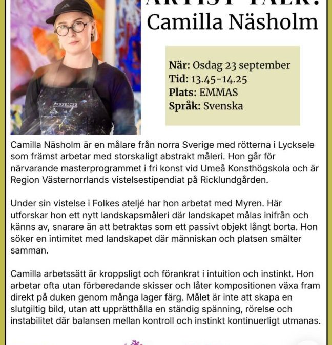 Artist Talk med Camilla Näsholm