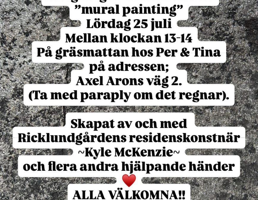 Invigning av Saxnäs första väggmålning
