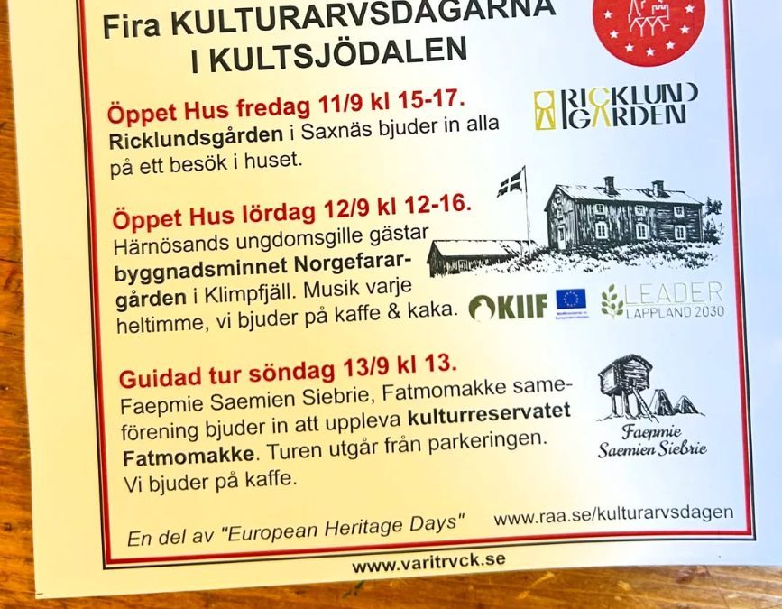 Kulturarvsdagarna i Kultsjödalen