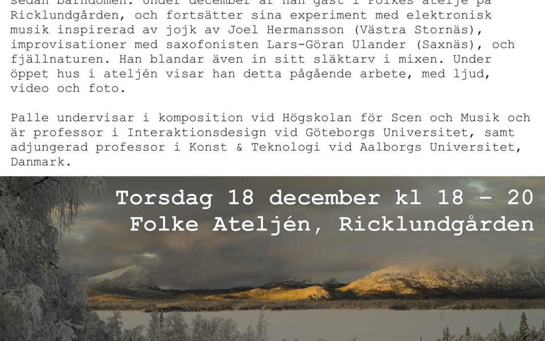 ÖPPET HUS med Palle Dahlstedt