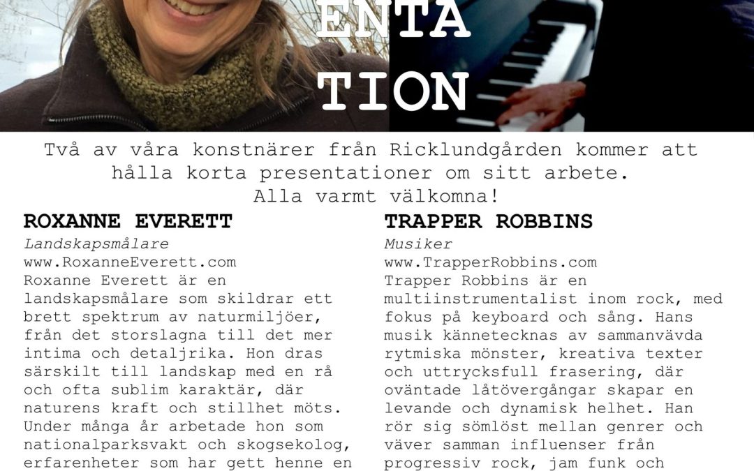 Konstnärspresentation med Roxanne Everett och Trapper Robbins